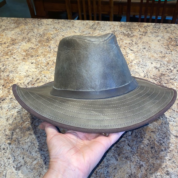 ARTEL Leather Hat Mens size Large Very nice!! Made in USA - Picture 6 of 9